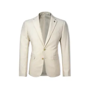 Boulvandre Oatmeal Wool Blend Stretch Suit Set