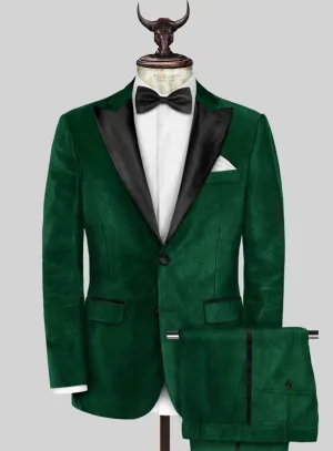 Emerald Green Velvet Tuxedo Suit