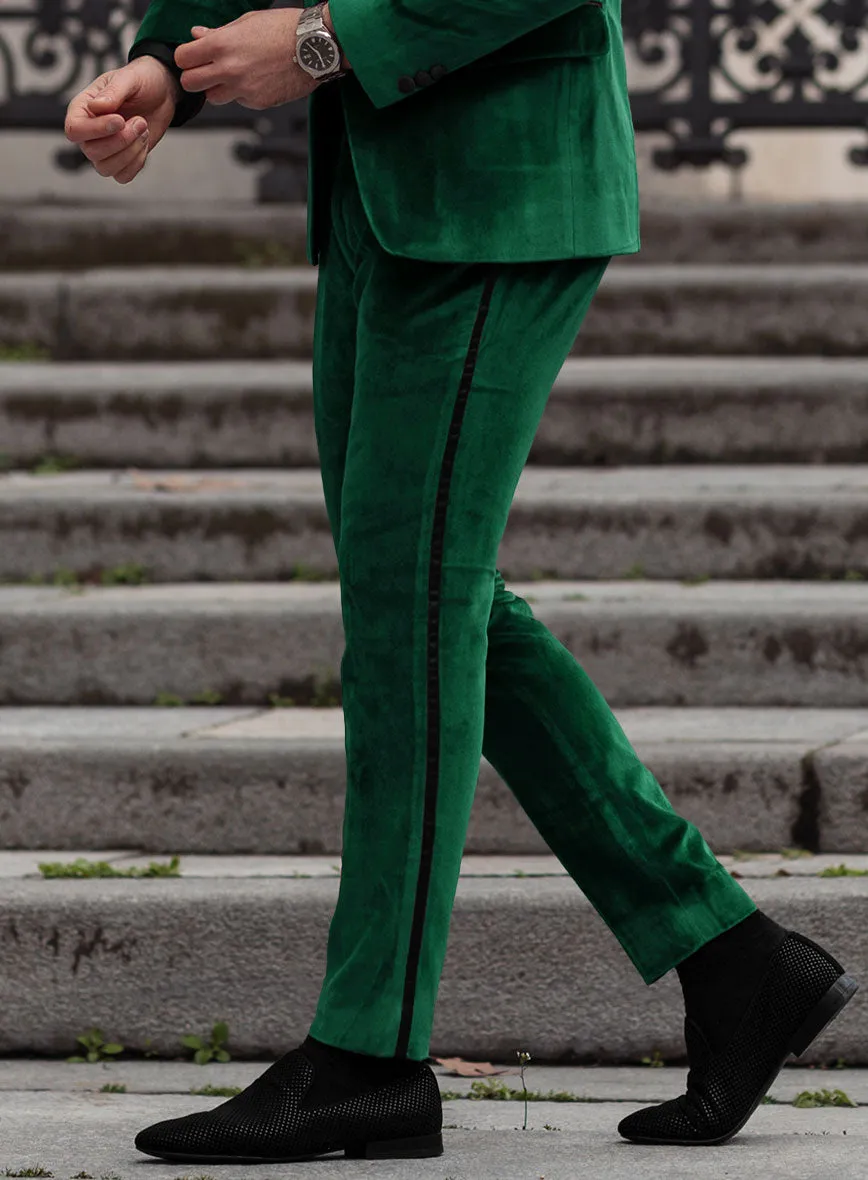 Emerald Green Velvet Tuxedo Suit