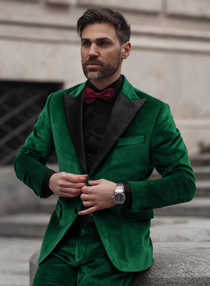 Emerald Green Velvet Tuxedo Suit