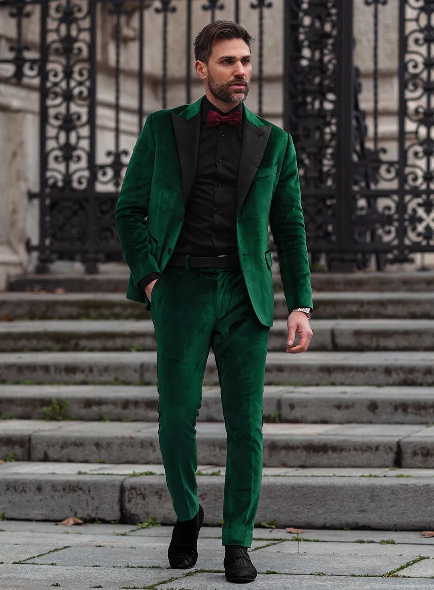 Emerald Green Velvet Tuxedo Suit