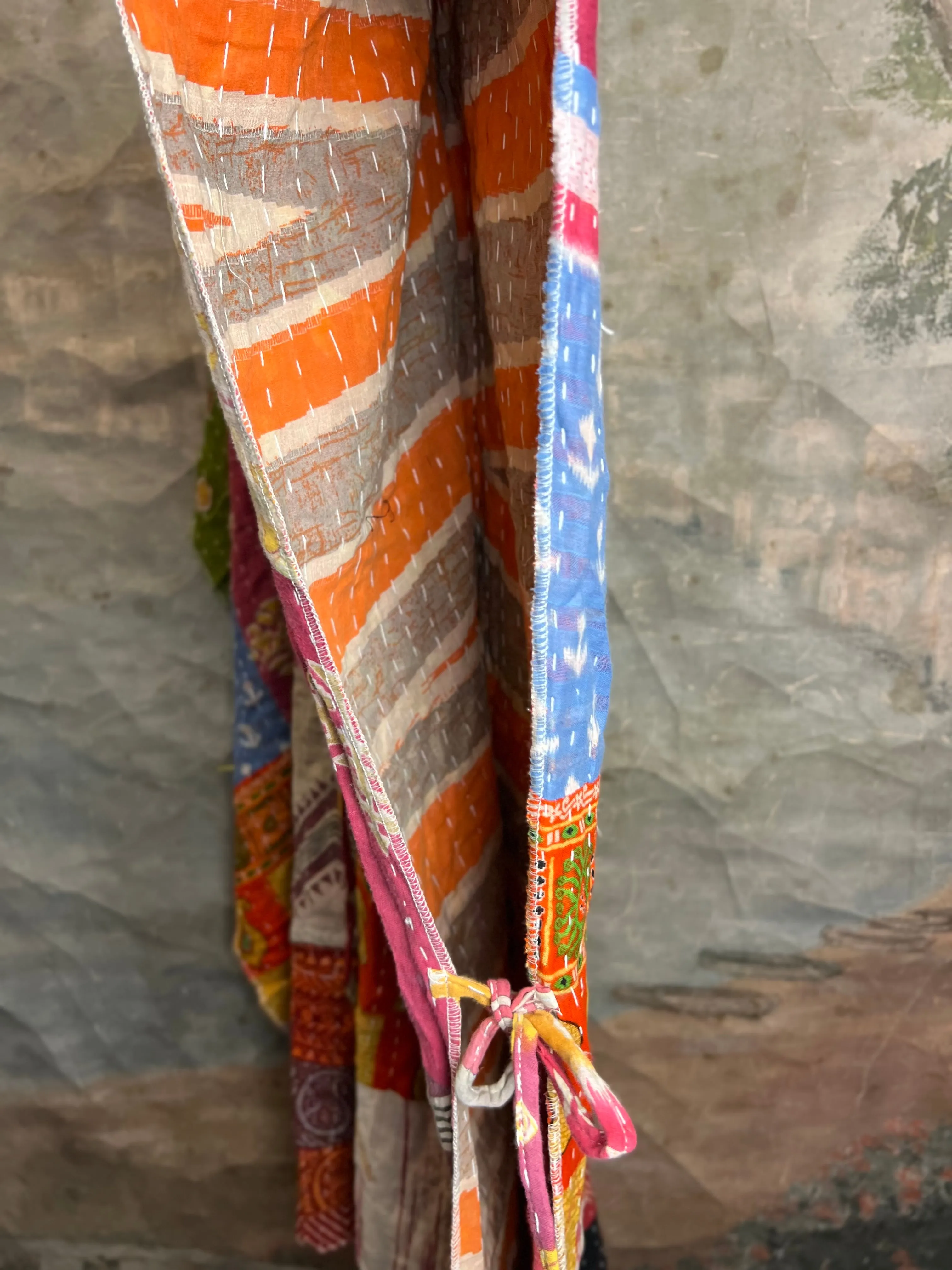 JG101- Kantha Hooded Vest-Mix 3