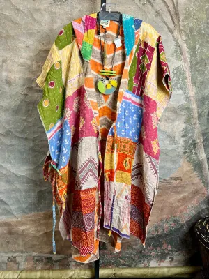 JG101- Kantha Hooded Vest-Mix 3