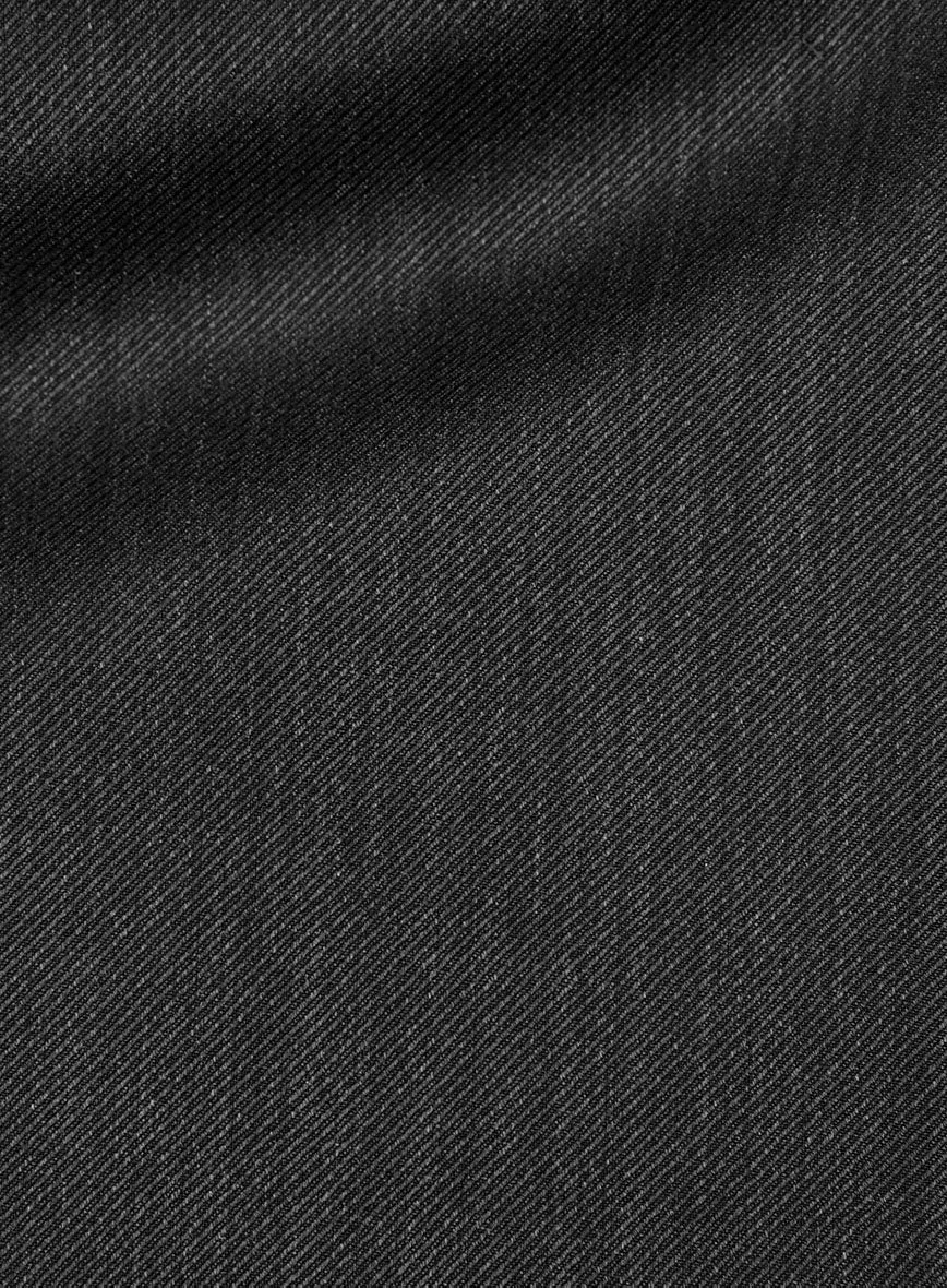 Napolean Cavalry Twill Charcoal Wool Tuxedo Suit