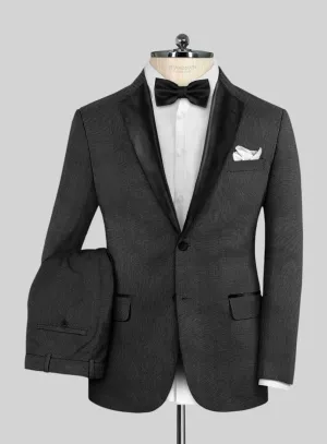 Napolean Cavalry Twill Charcoal Wool Tuxedo Suit