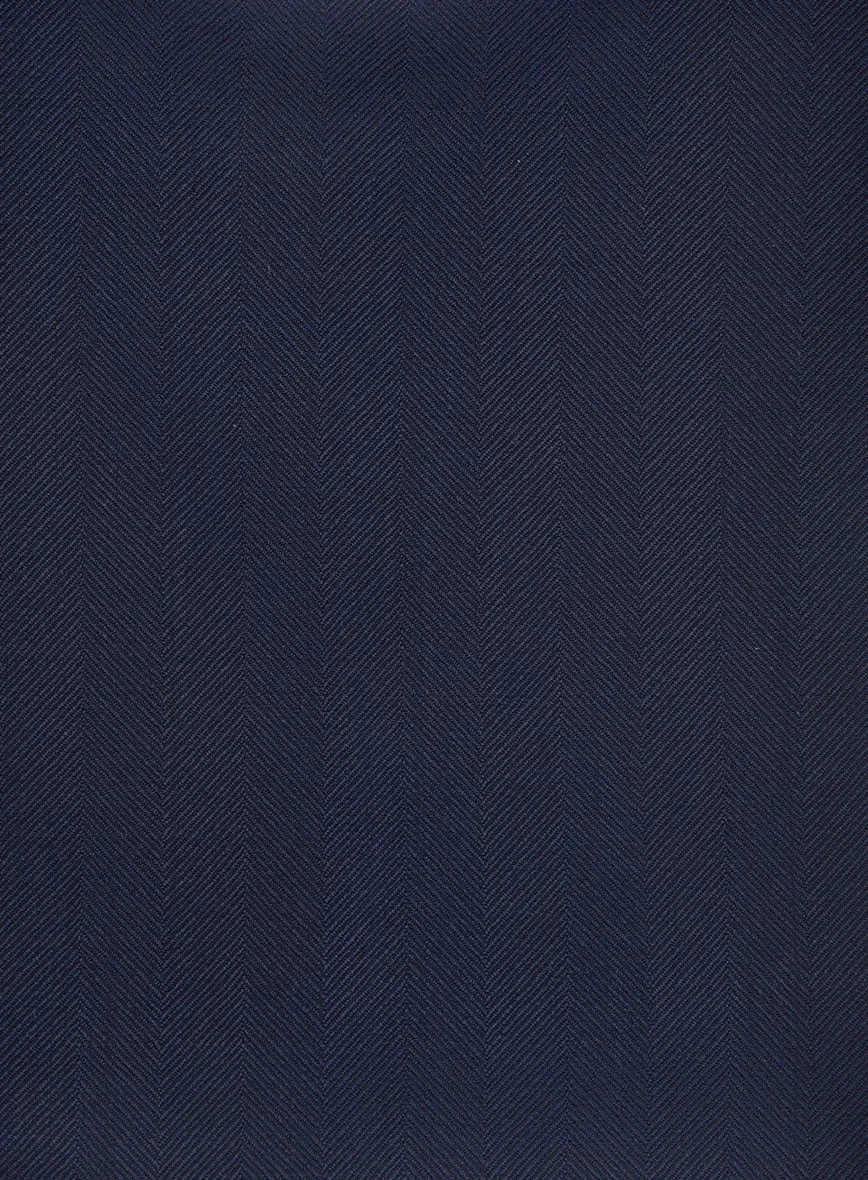 Napolean Imperial Blue Herringbone Wool Tuxedo Jacket