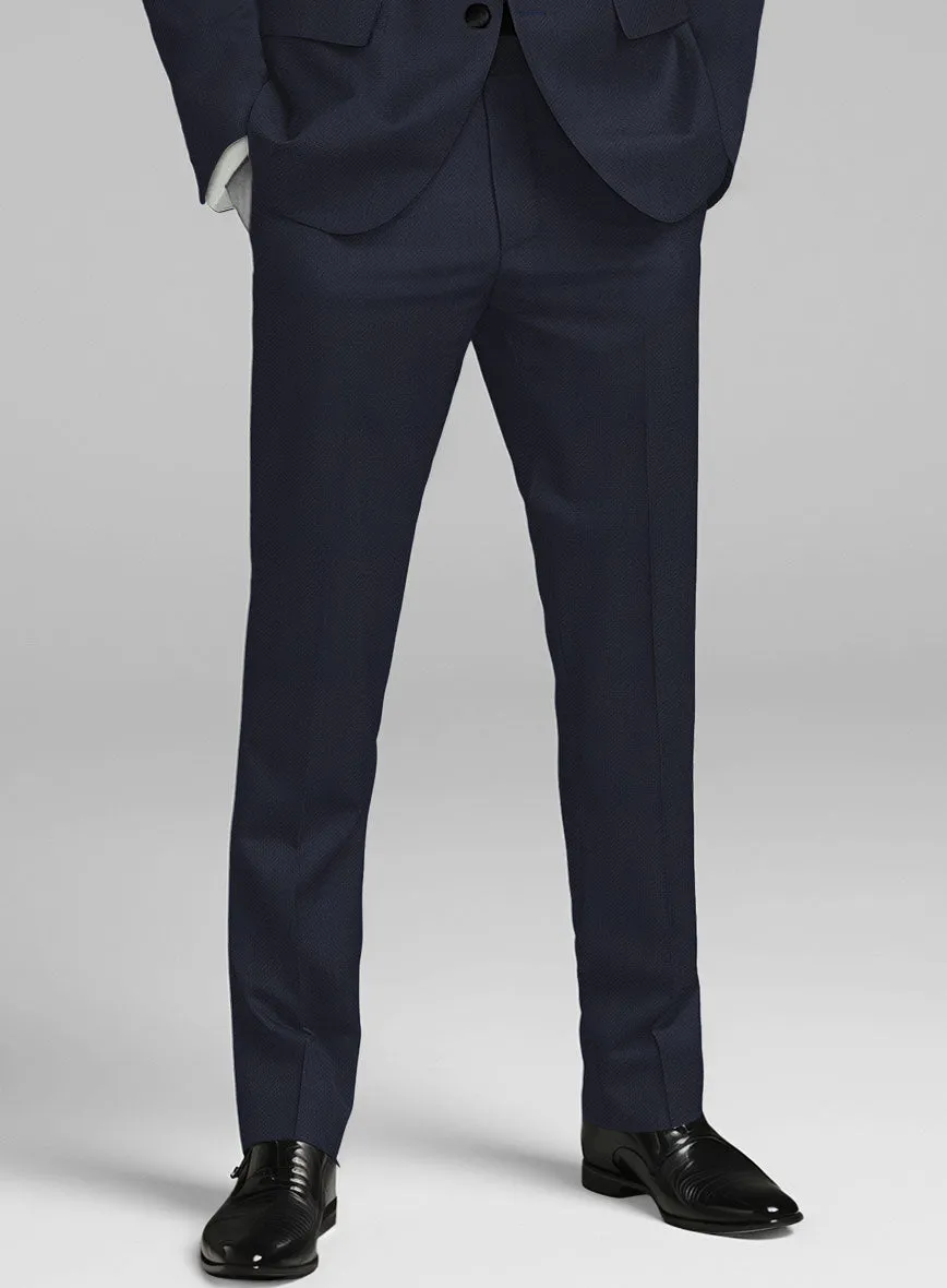 Napolean Imperial Blue Herringbone Wool Tuxedo Suit