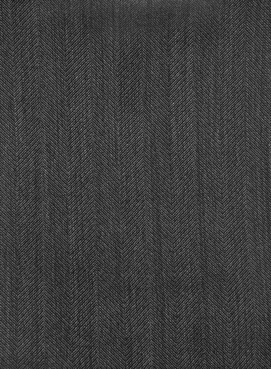 Napolean Imperial Gray Herringbone Wool Tuxedo Suit