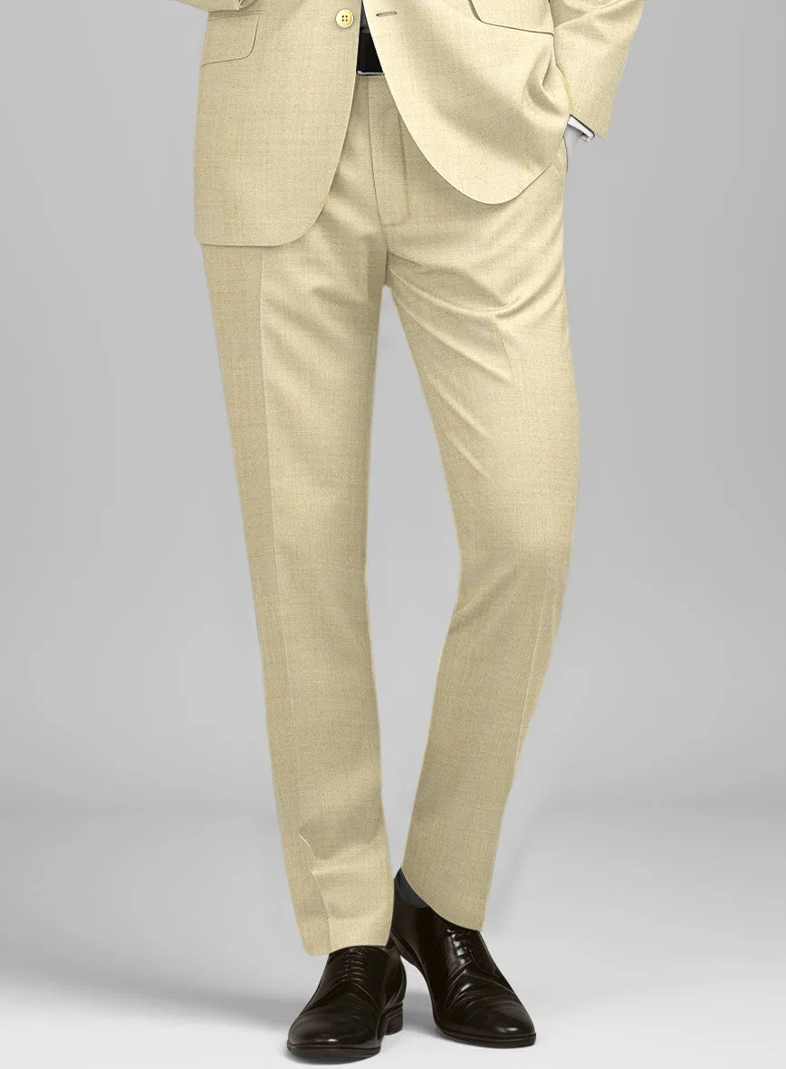 Napolean Spring Latte Beige Wool Tuxedo Suit