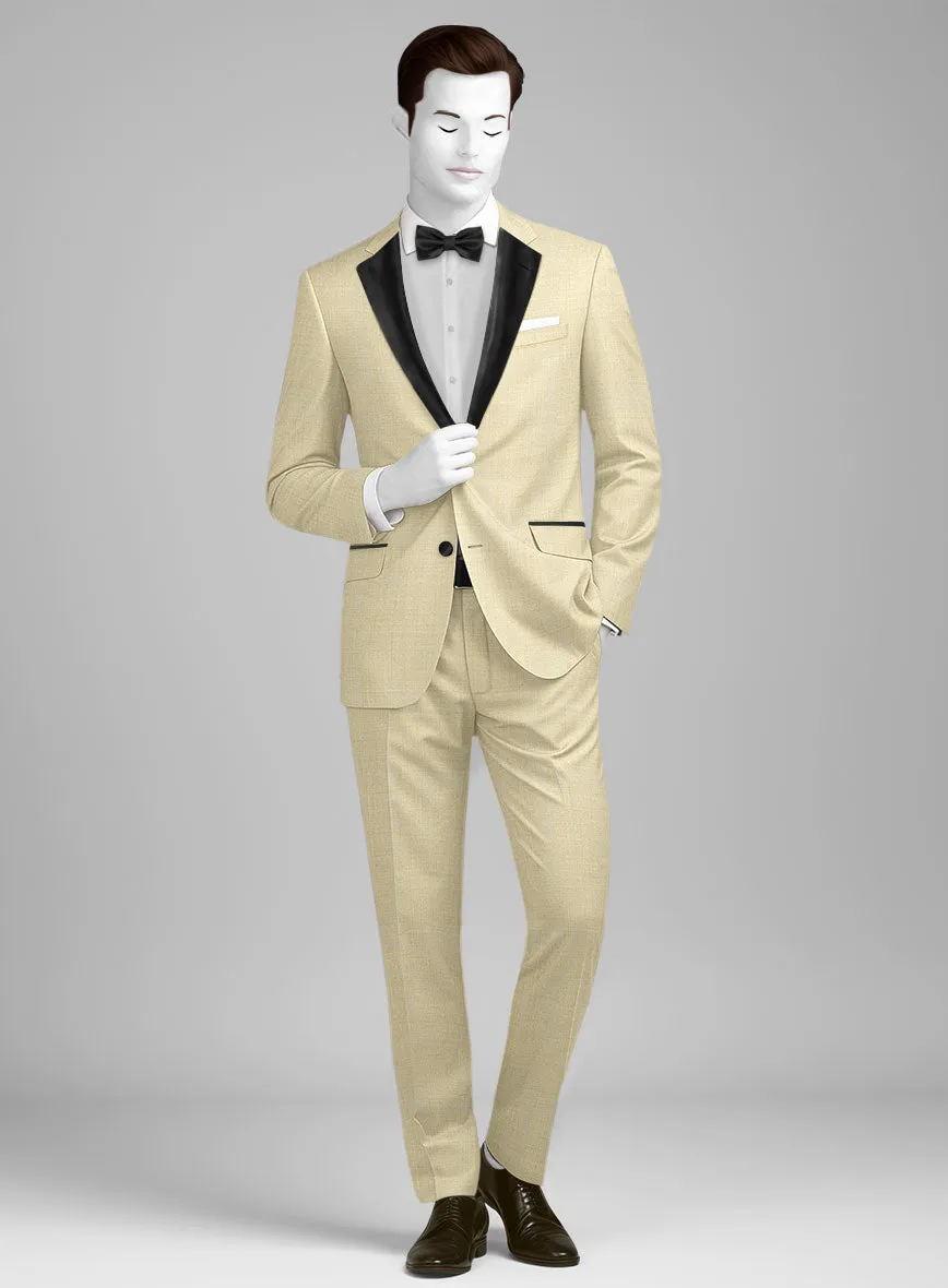 Napolean Spring Latte Beige Wool Tuxedo Suit