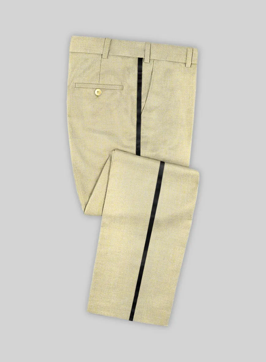 Napolean Spring Latte Beige Wool Tuxedo Suit