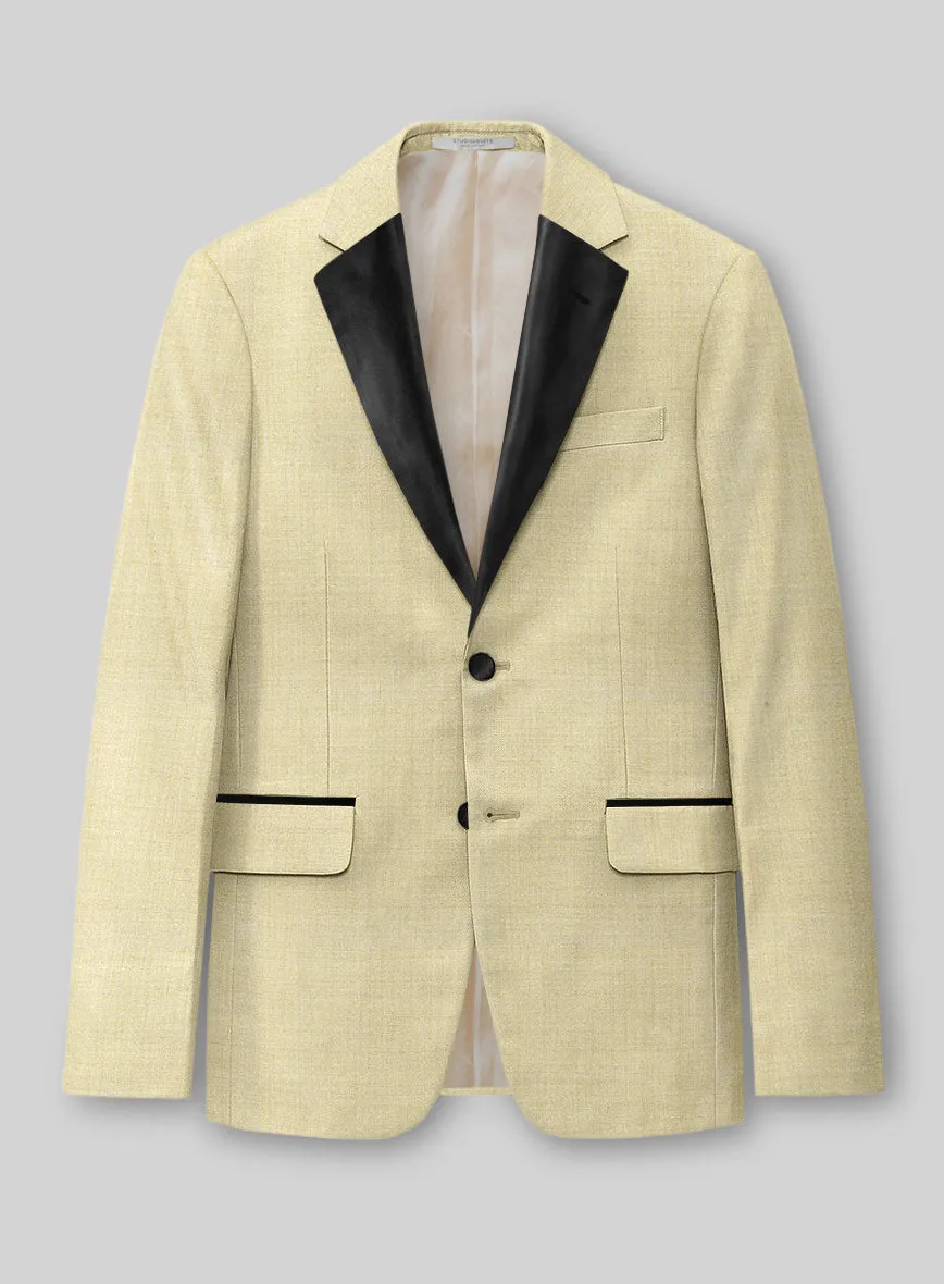 Napolean Spring Latte Beige Wool Tuxedo Suit