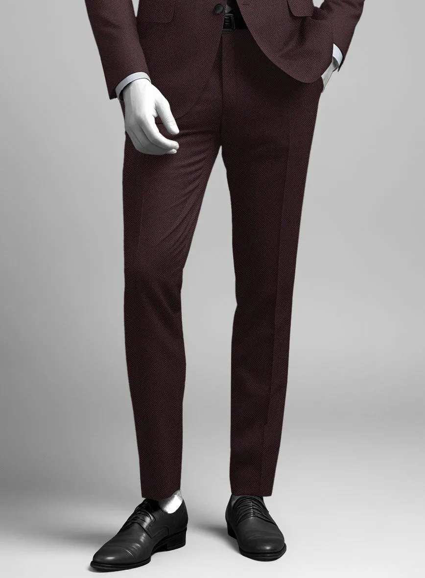 Napolean Wine Birdseye Wool Tuxedo Suit