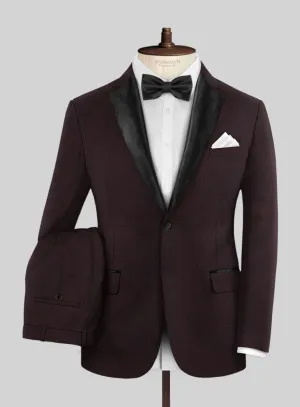 Napolean Wine Birdseye Wool Tuxedo Suit