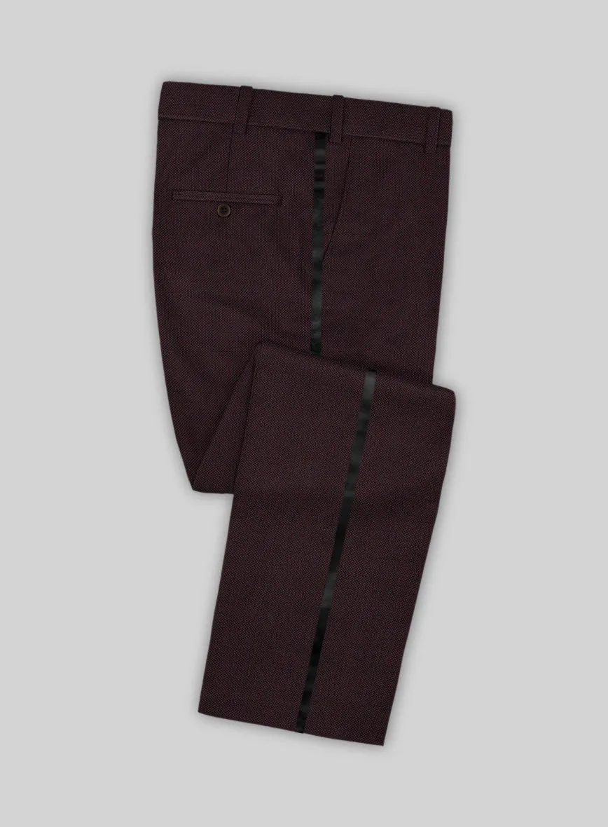 Napolean Wine Birdseye Wool Tuxedo Suit