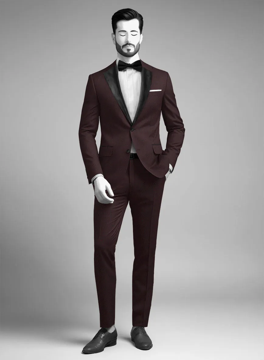 Napolean Wine Birdseye Wool Tuxedo Suit